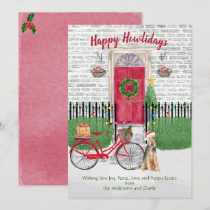 Glad helg Welsh Terrier Bicycle Red Door