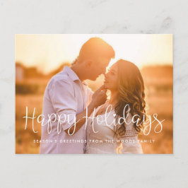 Glad helg Whimsical script-foto Vykort