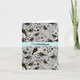 Glad helg Winter Chickadees-kort