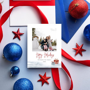 Glad helg Winter Gift Helgdag Card Julkort