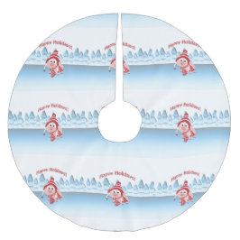 Glad helg! Winter Gris Julgransmatta Borstad Polyester