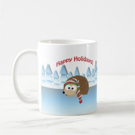 Glad helg! Winter Hedgehog Kaffemugg