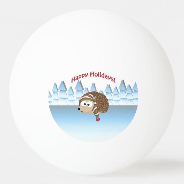 Glad helg! Winter Hedgehog Pingisboll (Framsidan)