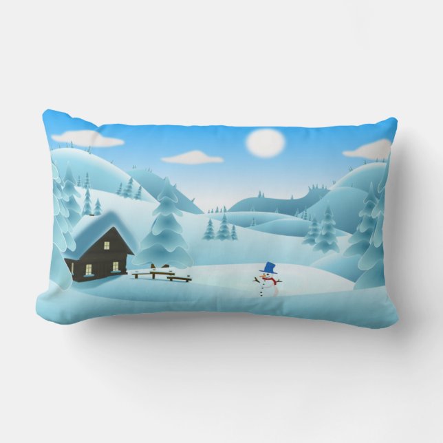"GLAD HELG" WINTER LANDSCAPE LUMBARKUDDE (Framsida)