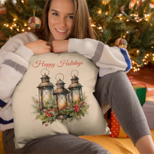 Glad helg Winter Lanterns Kudde