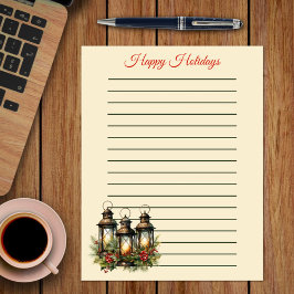 Glad helg Winter Lanterns Note Papper