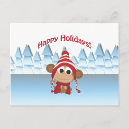 Glad helg! Winter Monkey Helg Vykort