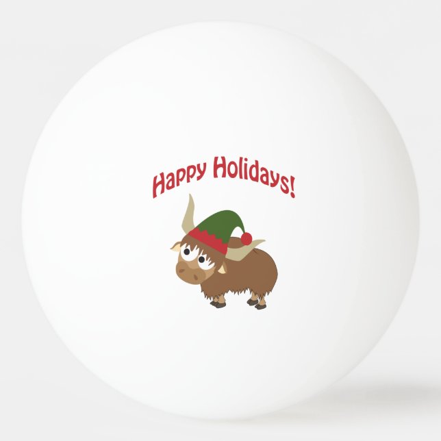 Glad helg! Yak jul Elf Pingisboll (Framsidan)
