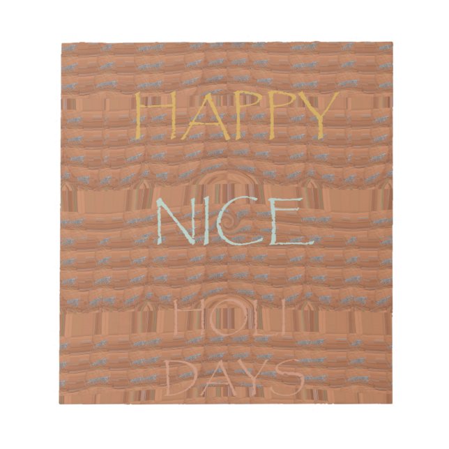 Glad helg Zebra Art Print Anteckningsblock (Framsida)