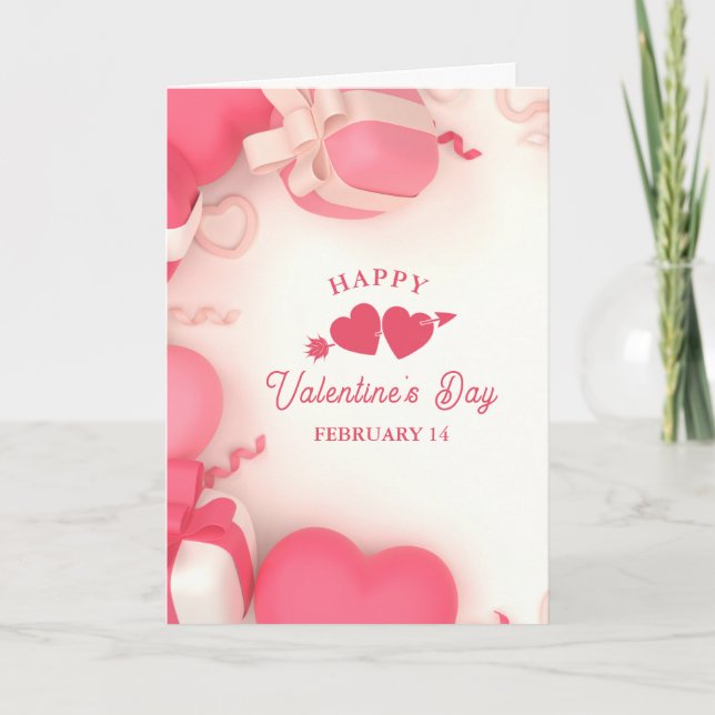 Glad Helgdag-kort för alla hjärtans dag Helgkort (Framsida)