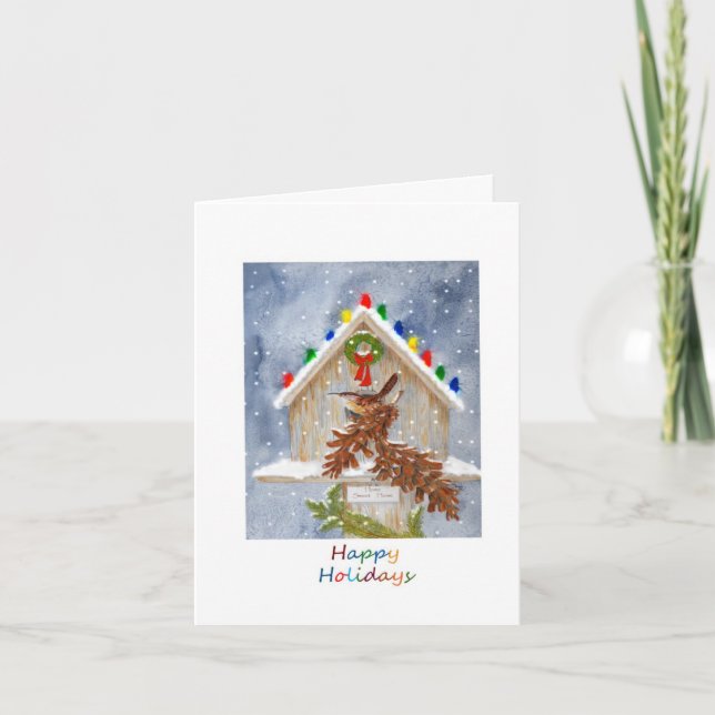 Glad helggärdsmyg helgkort (Framsida)