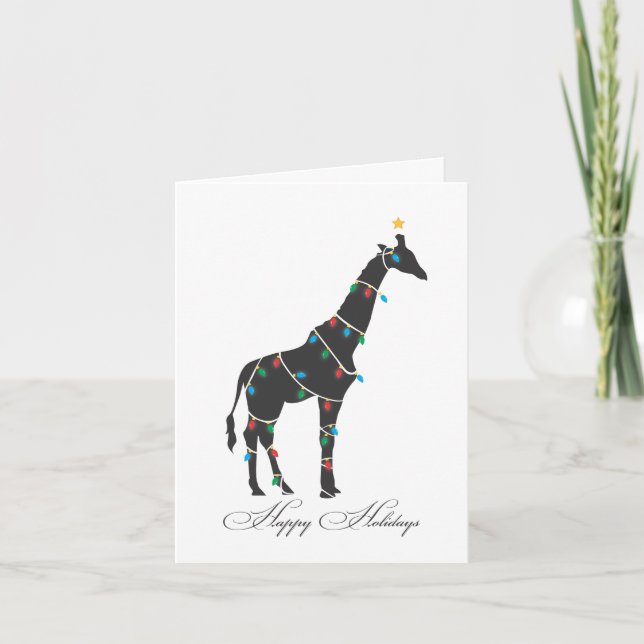 Glad helghälsningkort - giraff helgkort (Framsida)