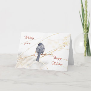 Glad helghälsningkort - Mörk-Synad Junco Helgkort