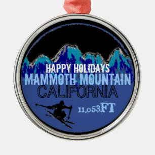 Glad helgMammoth Mountain CA prydnad Julgransprydnad Metall