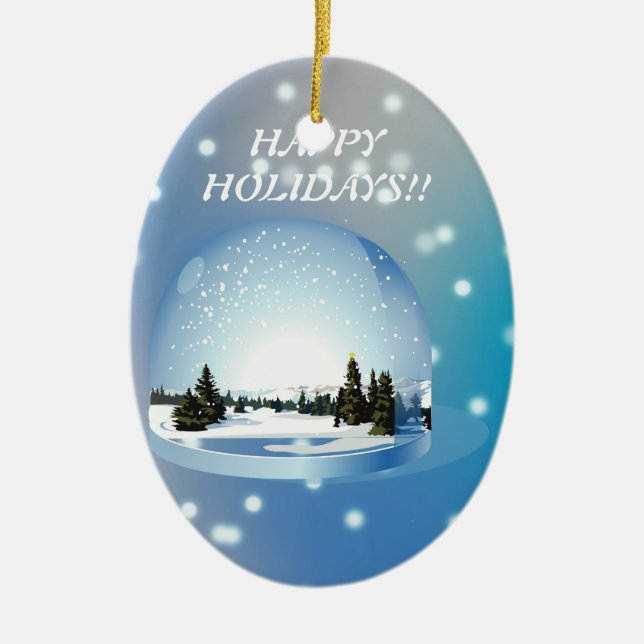 Glad helgprydnad! julgransprydnad keramik (Framsidan)