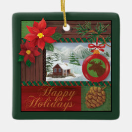 Glad helgprydnad julgransprydnad keramik