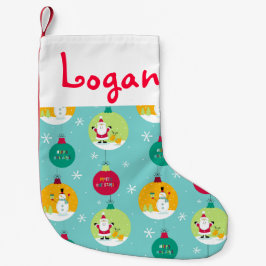 Glad helgprydnadar liten julstrumpa