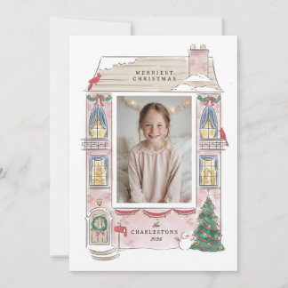 glad hem jul ram hälsningskort julkort