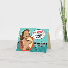 Glad hemmafru - Bröllopsfest tackkort