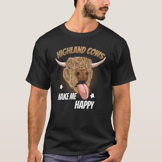 Glad Highland Ko T Shirt (Framsida)