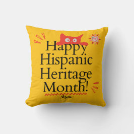 Glad Hispanic Heritage Month! - Söt Ginger Kitty Kudde