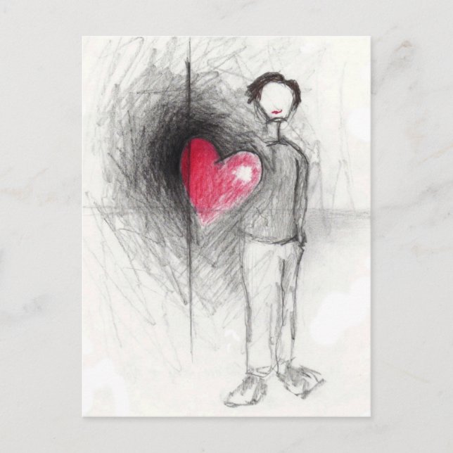 Glad hjärt- vykort (Framsida)