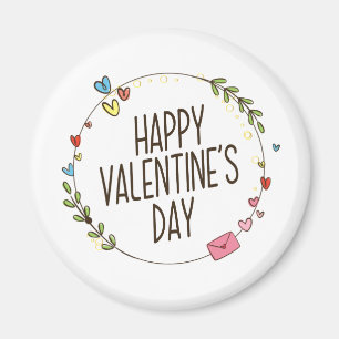 Glad hjärtans dag-andedräkt Magnet