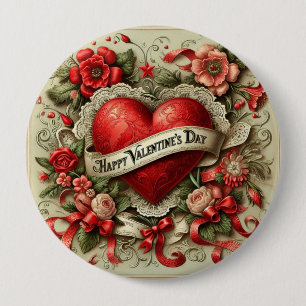 Glad hjärtans dag-dekorativ illustration knapp