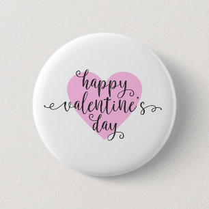 Glad hjärtans dag Kalligrafi PIN-knapp Knapp