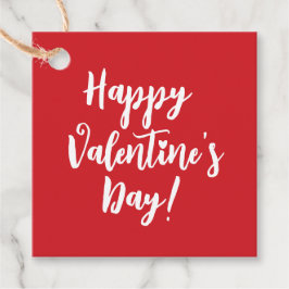 Glad hjärtans dag röd, modern manustypografi gåvor etiketter