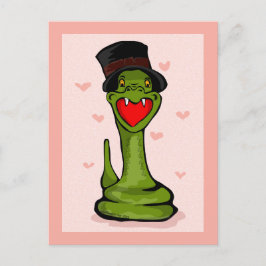 Glad hjärtans dag Snake Vykort