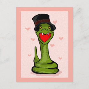 Glad hjärtans dag Snake Vykort