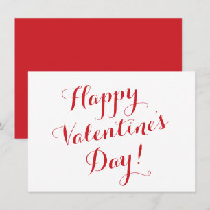 Glad hjärtans dag, vit röd manusjus kort