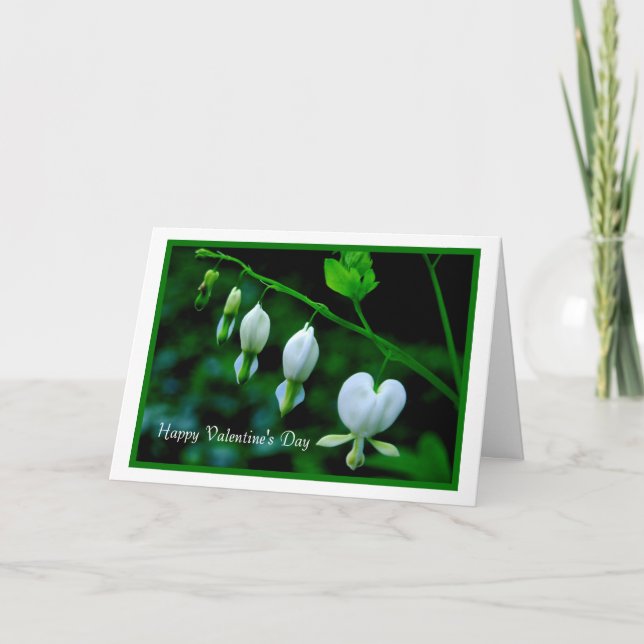 Glad hjärtans dag Vita hjärtan Helgkort (Framsida)