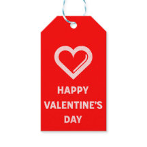 Glad hjärtans dag Vitt hjärta på rött