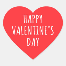 Glad hjärtats dag hjärtformat klistermärke