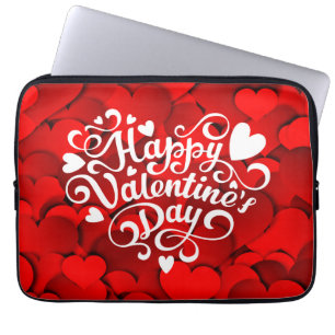 Glad hjärtform på Alla hjärtans dag-23803 Laptop Fodral