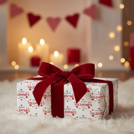 Glad hjärtklappning på Alla hjärtans dag Presentpapper