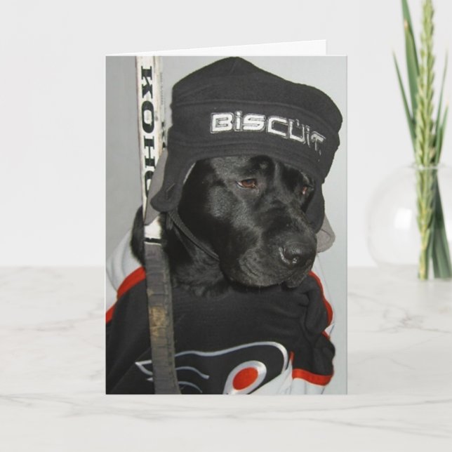 Glad hockeylös helgdag (från 2004) helgkort (Framsida)