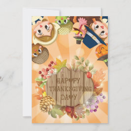 Glad högtidsdag för Thanksgiving-kort Julkort