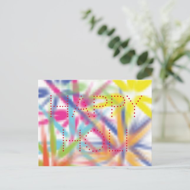 Glad Holi, färgfestivalen, holi hai Vykort (Stående Fram)