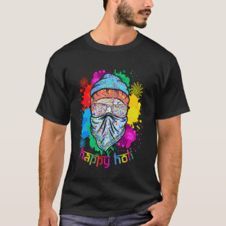 Glad Holi Hindu Festival Färger Phagwah Solglasögo T Shirt
