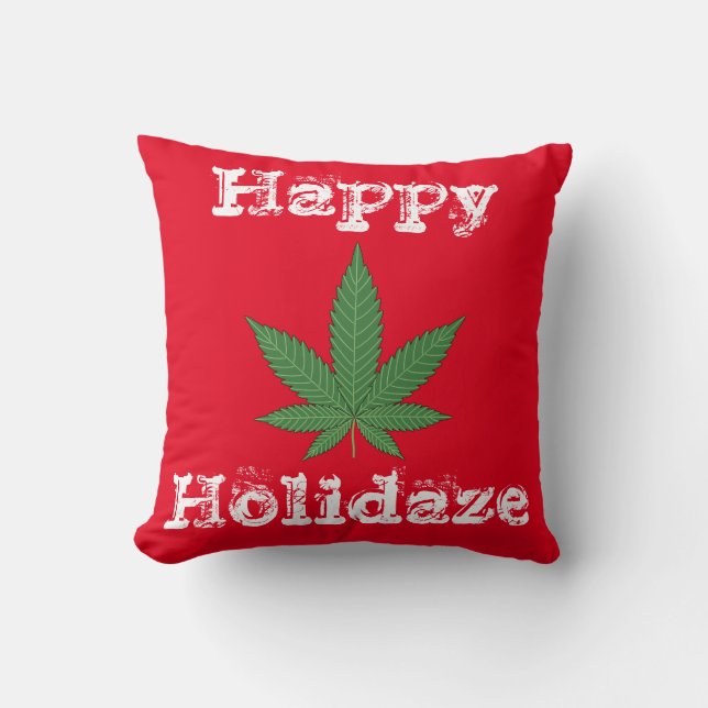 Glad Holidaze Jul Högtider Dekor Kudde (Framsida)