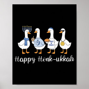 Glad Honk-ukkah Hanukkah Dumma Gås Kvinnor Män Ki Poster