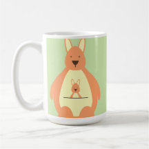 Glad hoppande känguru-mugg