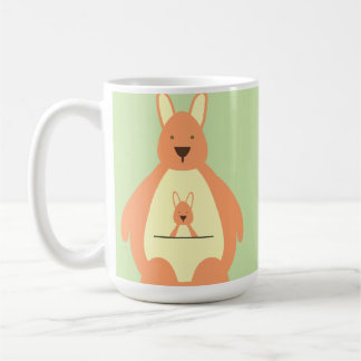 Glad hoppande känguru-mugg kaffemugg