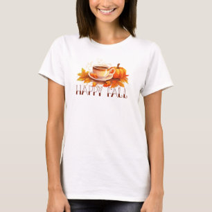 Glad höst kaffe pumpa t shirt