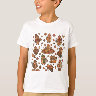 Glad höst Söt het hund Pumpa Skörd T Shirt