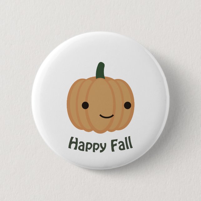 Glad höst - Söt pumpa Knapp (Framsida)