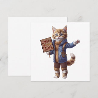 Glad höst y'all höst kattunge inbjudan